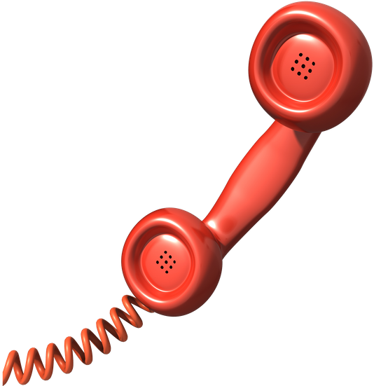 3d Red Phone Handset - 3d Red Phone Handset (545x550)