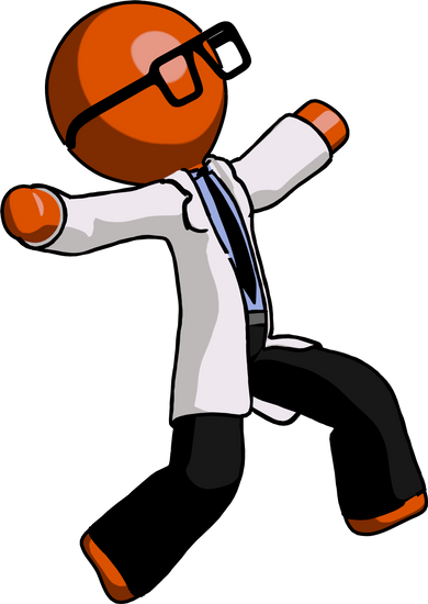 Orange Doctor Scientist Man - Orange Doctor Scientist Man (390x550)