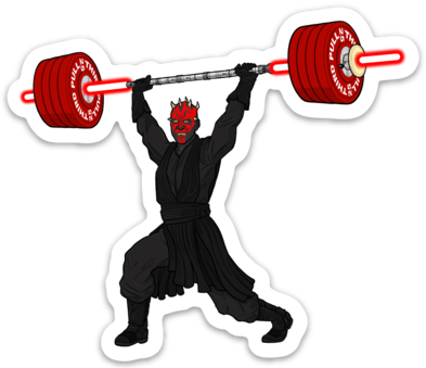 Sticker Garage Gym, Sith, Barbell, Sticker, Sith Lord, - Sticker Garage Gym, Sith, Barbell, Sticker, Sith Lord, (393x339)
