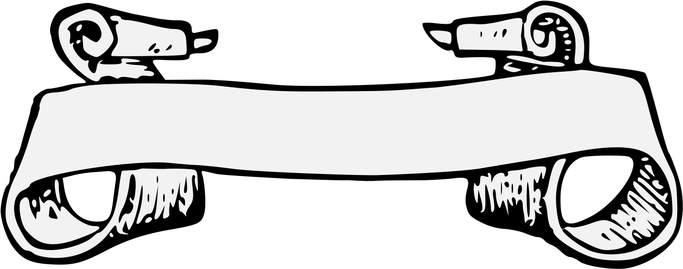 Banner White Clip Art - Banner White Clip Art (1407x555)