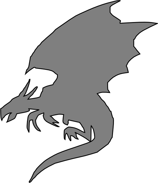 Dragon Black And Grey Svg Clip Arts 516 X 597 Px - Dragon Black And Grey Svg Clip Arts 516 X 597 Px (516x597)