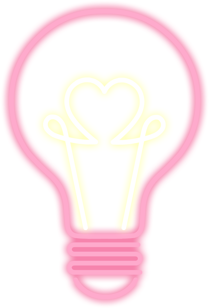 Ftestickers Light Lamp Heart Neon Pink Yellow - Ftestickers Light Lamp Heart Neon Pink Yellow (1125x1125)