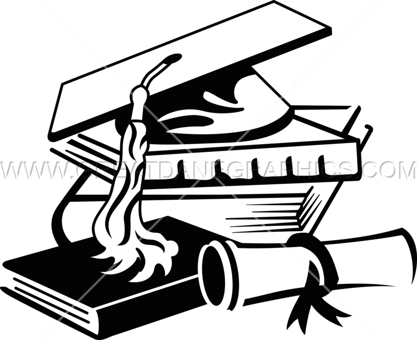 Graduation Cap & Books - Graduation Cap & Books (825x672)