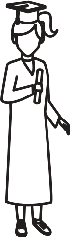 Student Woman With Graduation Gown - Student Woman With Graduation Gown (550x550)