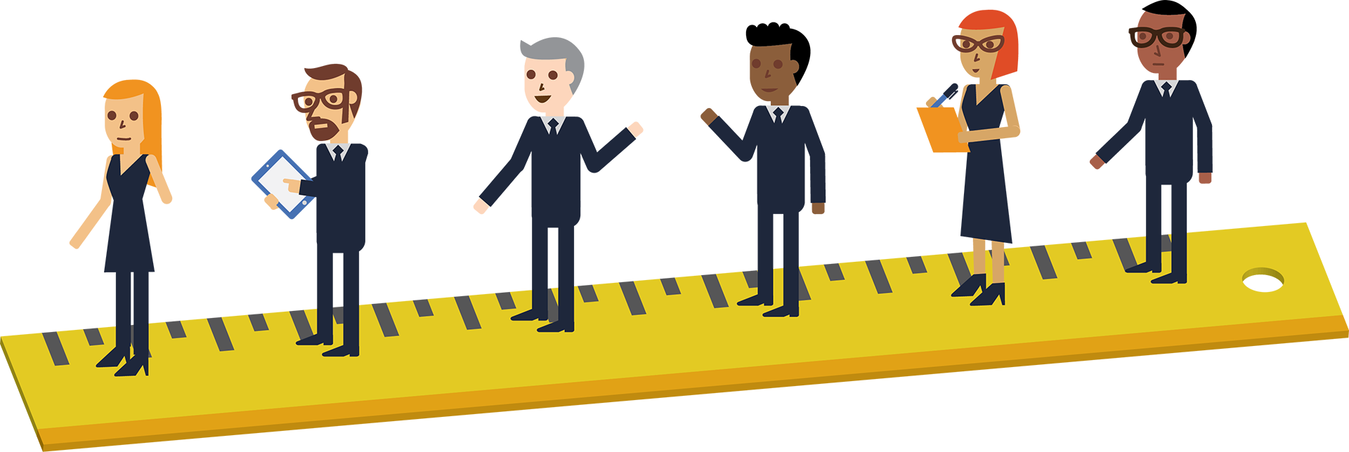 Customers On A Ruler, Depicting Audience Growth - Customers On A Ruler, Depicting Audience Growth (1920x644)