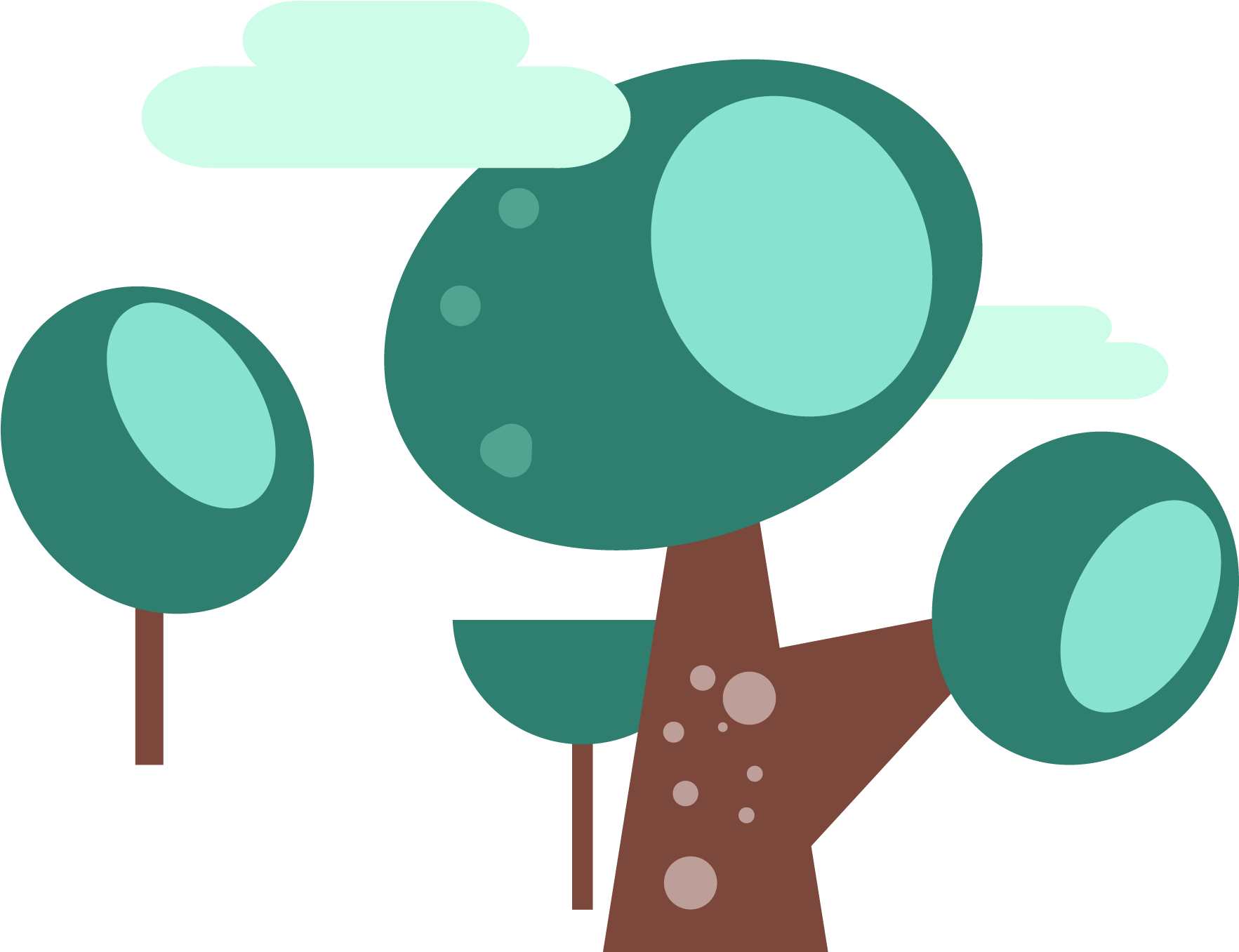 Winter Elements Trees Light Green Png And Vector Image - Winter Elements Trees Light Green Png And Vector Image (2000x2000)