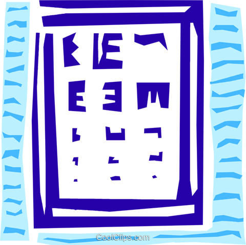 Eye Examination Chart Royalty Free Vector Clip Art - Eye Examination Chart Royalty Free Vector Clip Art (480x479)