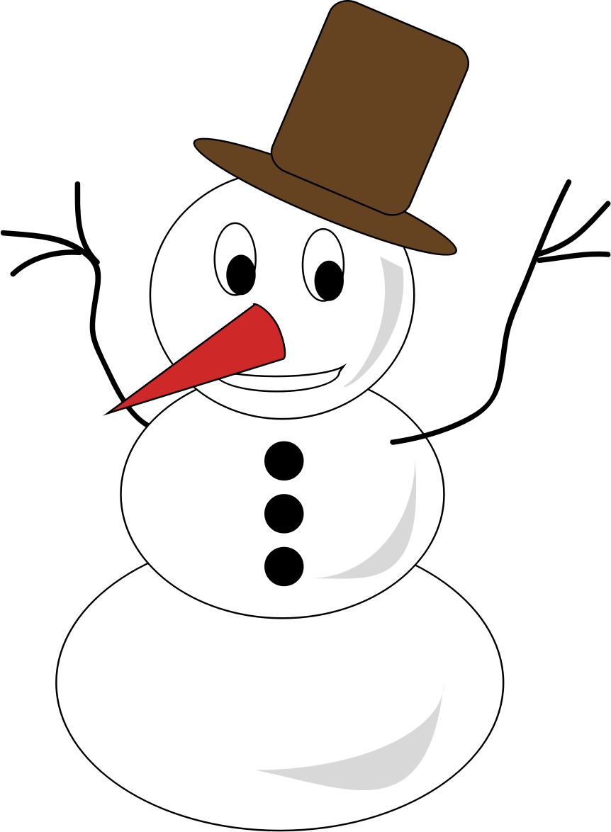 Fedora Clipart Snow Man - Fedora Clipart Snow Man (862x1174)