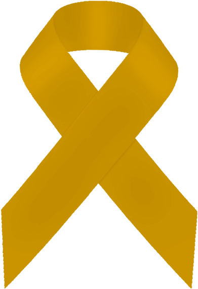 Gold Awareness Ribbon Here Are Some Causes That Are - Gold Awareness Ribbon Here Are Some Causes That Are (418x600)