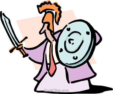 Preparing For Battle Royalty Free Vector Clip Art Illustration - Preparing For Battle Royalty Free Vector Clip Art Illustration (480x400)