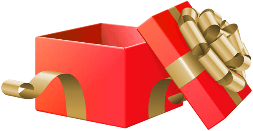 Free Png Download Open Gift Box Red Transparent Clipart - Free Png Download Open Gift Box Red Transparent Clipart (850x440)