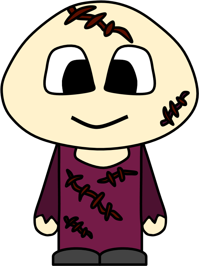 Zombie, Stitches, Big Eyes, Cartoon Person - Zombie, Stitches, Big Eyes, Cartoon Person (816x1056)