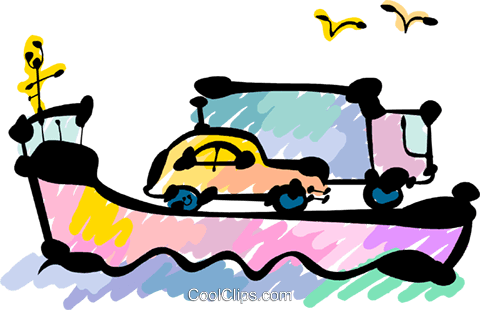 Ferry Boats Royalty Free Vector Clip Art Illustration - Ferry Boats Royalty Free Vector Clip Art Illustration (480x310)