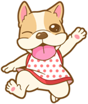 French Bulldog Cute Messages Sticker-1 - French Bulldog Cute Messages Sticker-1 (414x358)