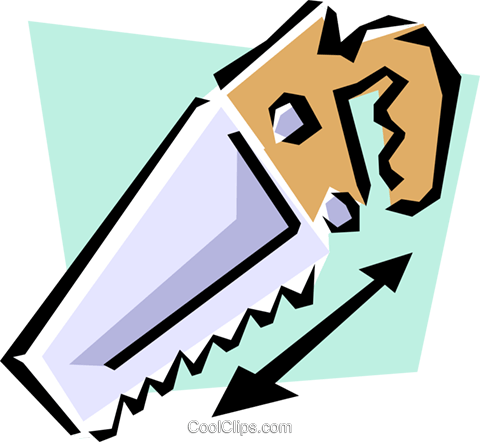 Hand Saw Royalty Free Vector Clip Art Illustration - Hand Saw Royalty Free Vector Clip Art Illustration (480x442)