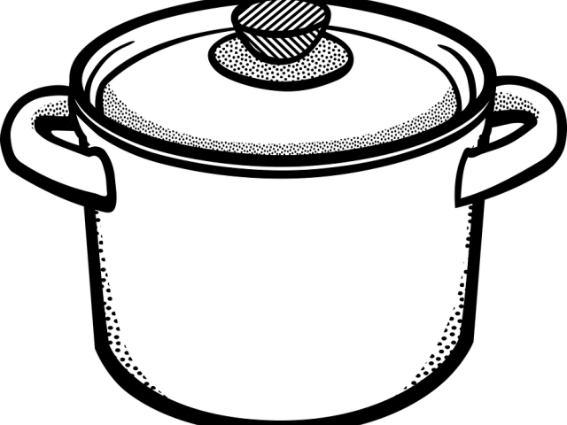 Cooking Pan Clipart Black And White - Cooking Pan Clipart Black And White (640x480)