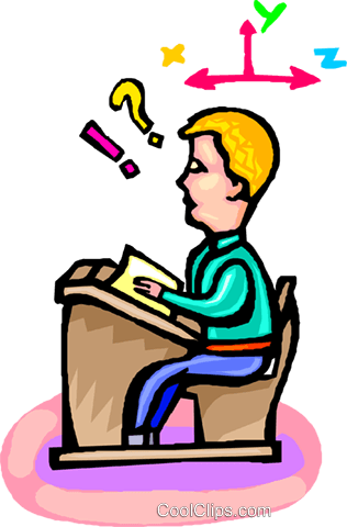 Student At His Desk Royalty Free Vector Clip Art Illustration - Student At His Desk Royalty Free Vector Clip Art Illustration (316x480)