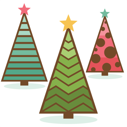 Retro Christmas Trees Svg Cutting Files For Scrapbooking - Retro Christmas Trees Svg Cutting Files For Scrapbooking (432x432)