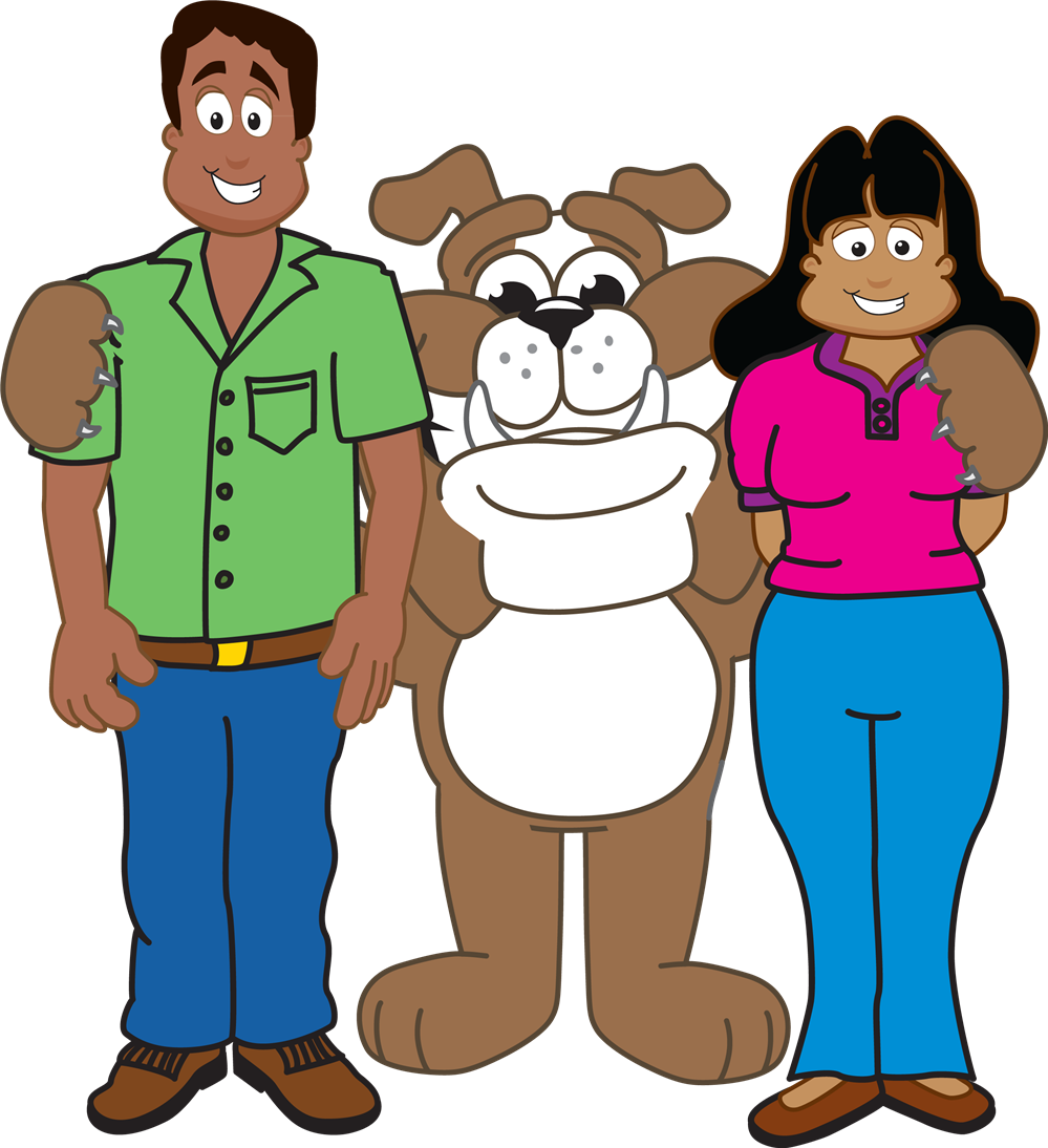 Bulldog With Adults - Bulldog With Adults (999x1094)