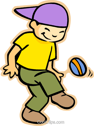 Little Boy Playing With A Ball Royalty Free Vector - Little Boy Playing With A Ball Royalty Free Vector (361x480)
