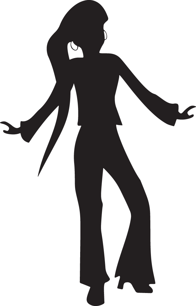 Silhouette Of 1970s Man And Woman Dancing - Silhouette Of 1970s Man And Woman Dancing (648x1012)
