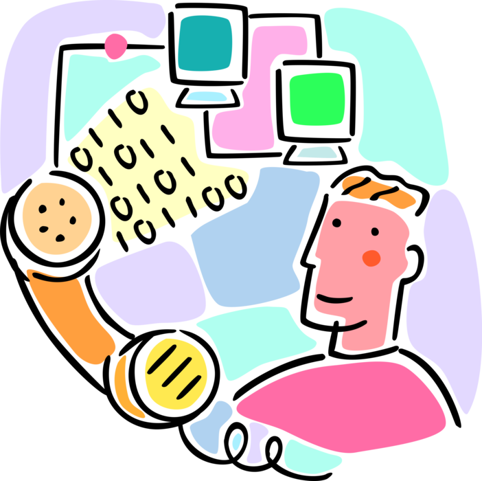 Vector Illustration Of Telephone Handset Receiver With - Vector Illustration Of Telephone Handset Receiver With (702x700)