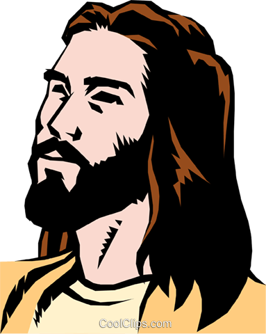Jesus Christ Royalty Free Vector Clip Art Illustration - Jesus Christ Royalty Free Vector Clip Art Illustration (383x480)