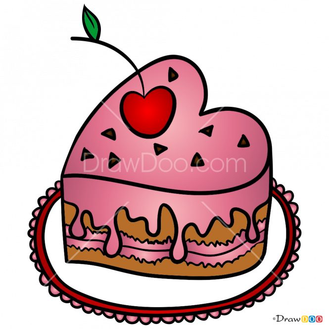Drawing Valentines Cake - Drawing Valentines Cake (665x665)