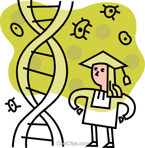 Female Graduate With Dna Strand Royalty Free Vector - Female Graduate With Dna Strand Royalty Free Vector (471x480)