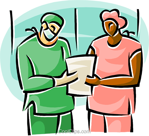 Doctors And Nurses In A Hospital Royalty Free Vector - Doctors And Nurses In A Hospital Royalty Free Vector (480x437)
