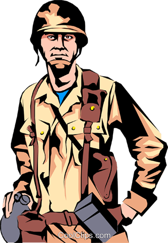 Military Man Royalty Free Vector Clip Art Illustration - Military Man Royalty Free Vector Clip Art Illustration (333x480)