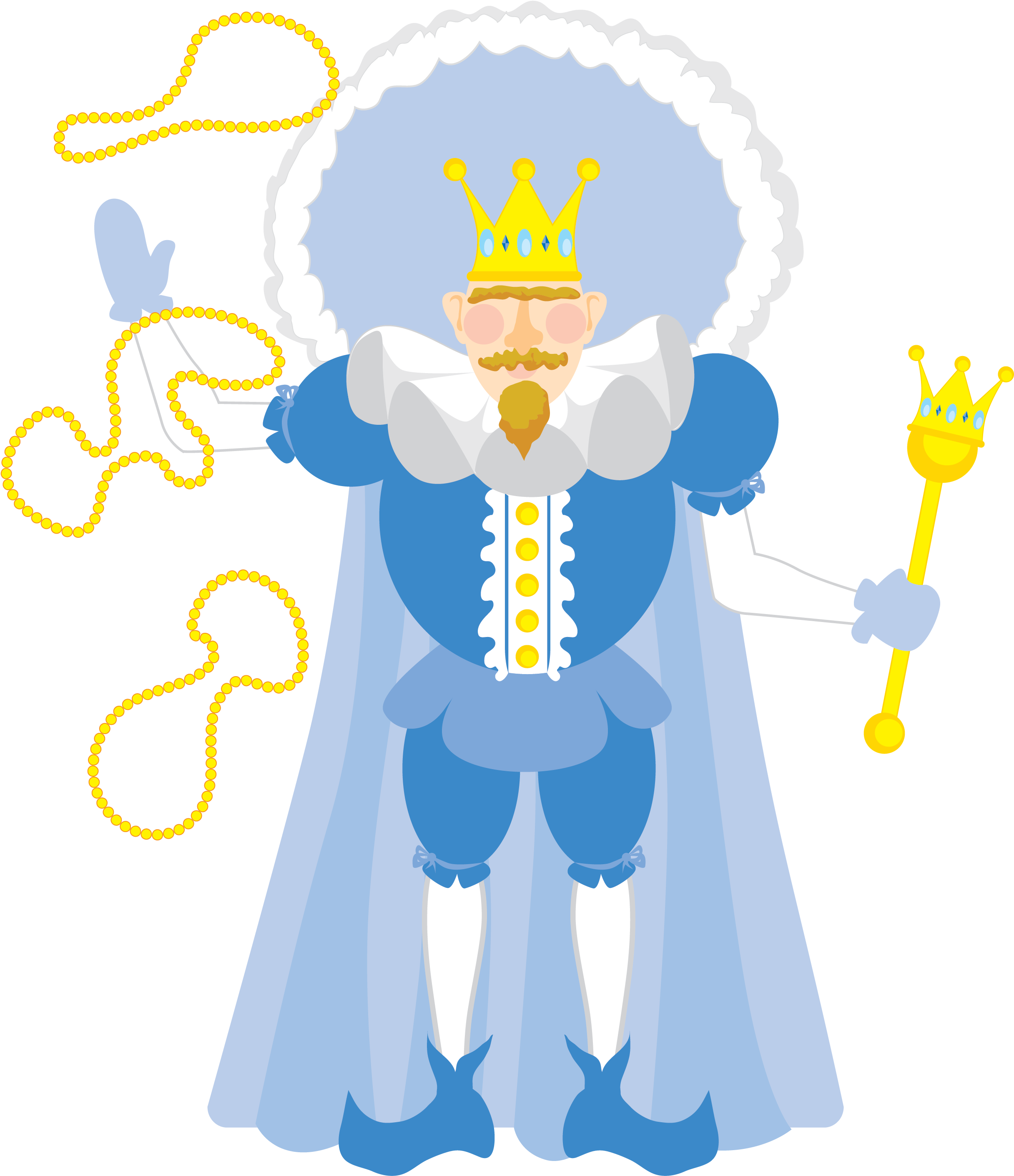 Mardi Gras Blue King Clip Art - Mardi Gras Blue King Clip Art (2432x2821)