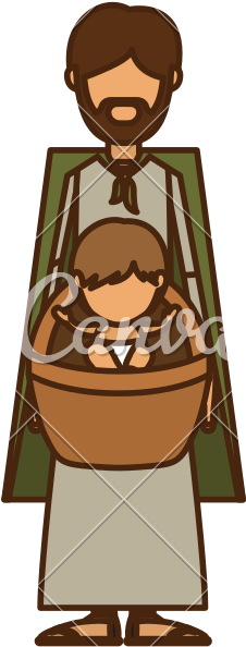 Isolated Holy Joseph And Baby Jesus Design - Isolated Holy Joseph And Baby Jesus Design (800x800)