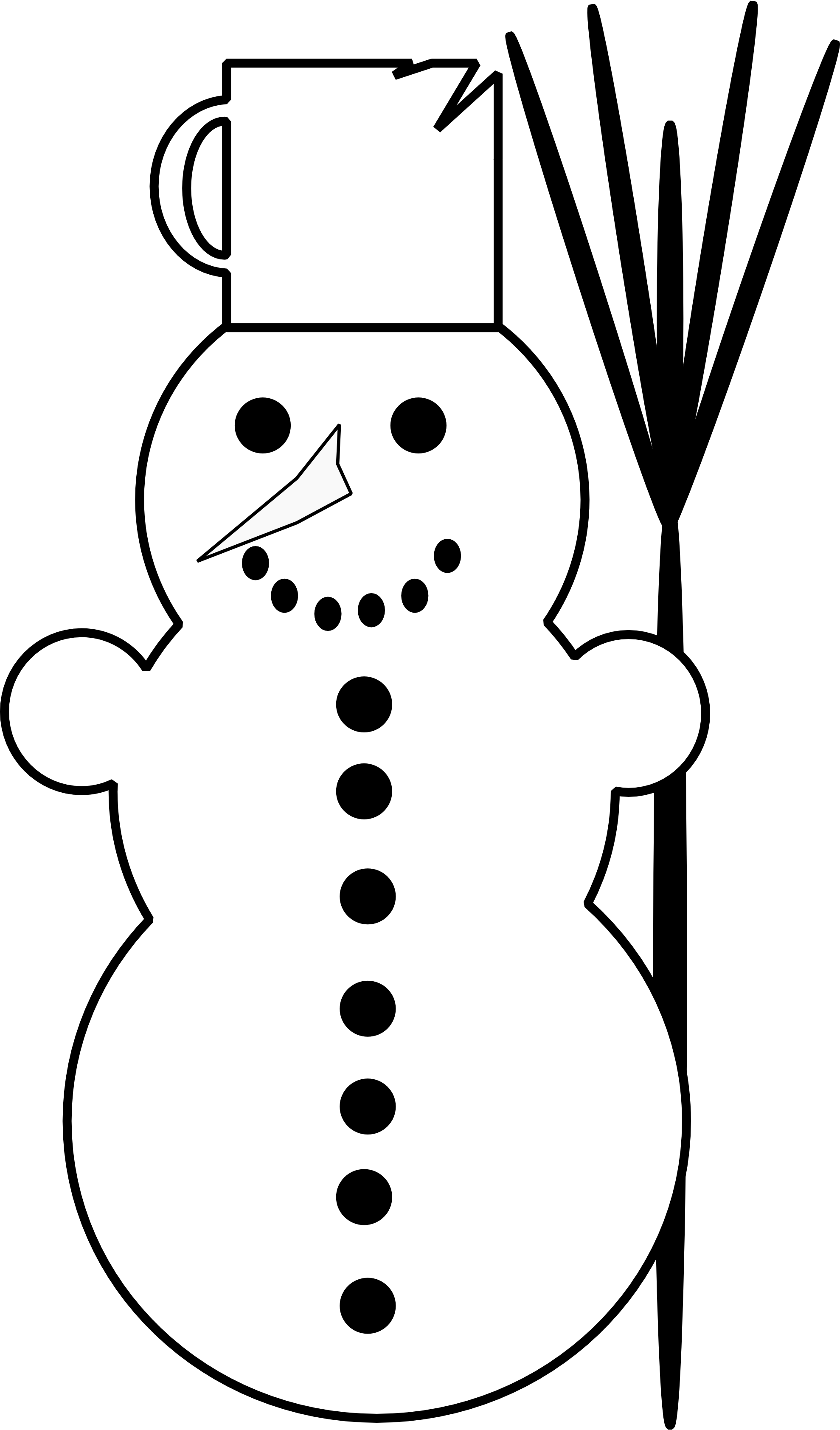 Snowman 2 Black White Line Art Christmas Xmas Coloring - Snowman 2 Black White Line Art Christmas Xmas Coloring (1979x3368)