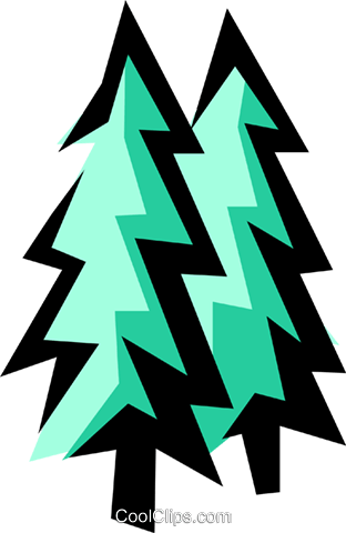 Fir Trees Royalty Free Vector Clip Art Illustration - Fir Trees Royalty Free Vector Clip Art Illustration (312x480)