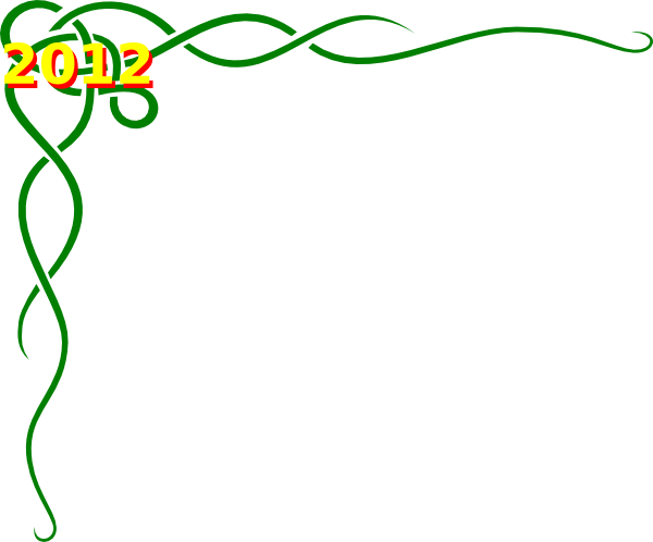Celtic Green Scroll Border 2012 Clip Art At Clker - Celtic Green Scroll Border 2012 Clip Art At Clker (600x498)