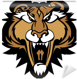 Cougar Panther Mascot Head Vector Graphic Wall Mural - Cougar Panther Mascot Head Vector Graphic Wall Mural (400x400)