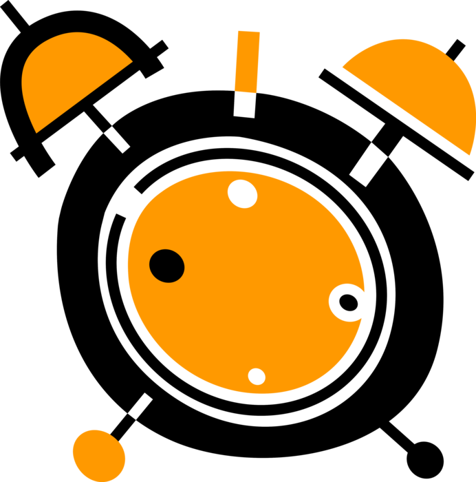 Vector Illustration Of Alarm Clock Ringing Its Morning - Vector Illustration Of Alarm Clock Ringing Its Morning (692x700)