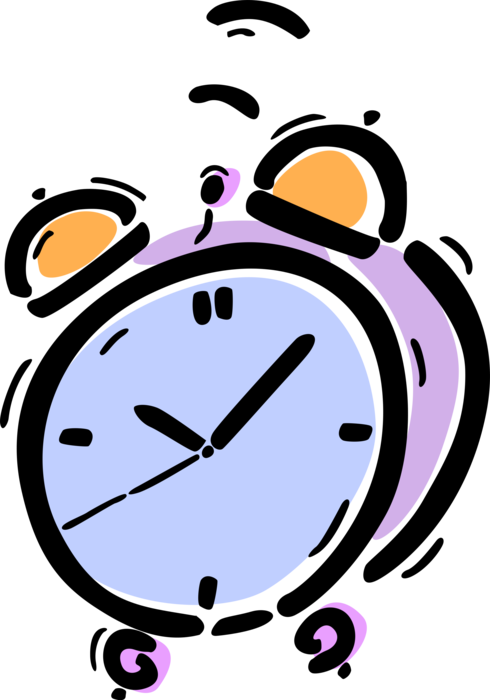 Vector Illustration Of Alarm Clock Ringing Its Morning - Vector Illustration Of Alarm Clock Ringing Its Morning (490x700)