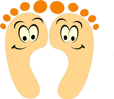 Happy Feet Clipart Orange - Happy Feet Clipart Orange (400x348)