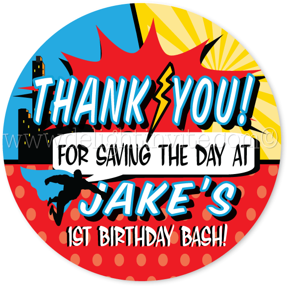 Superhero Comic Book Party Favor Tags - Superhero Comic Book Party Favor Tags (612x612)