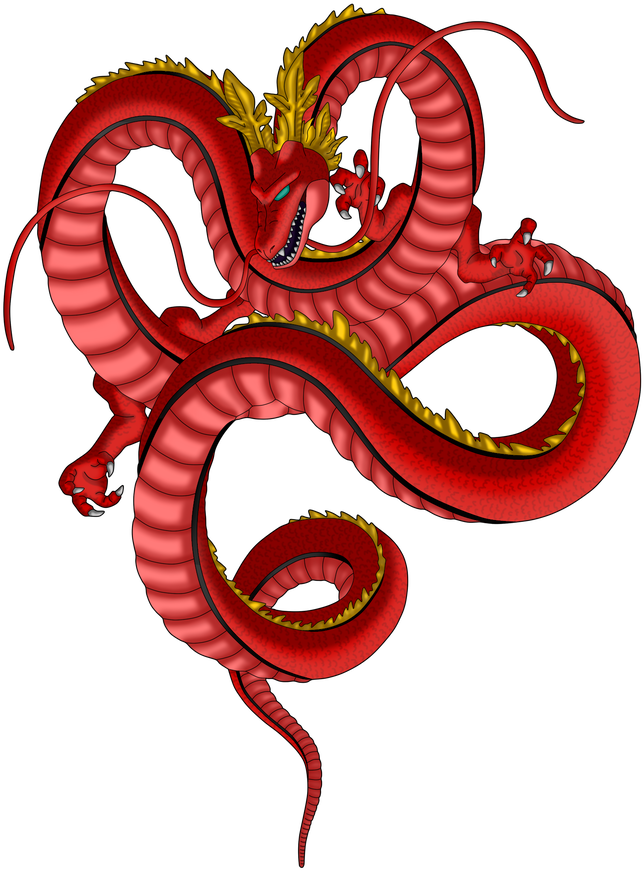 Red Dragon Shenron By Byceci - Red Dragon Shenron By Byceci (894x894)