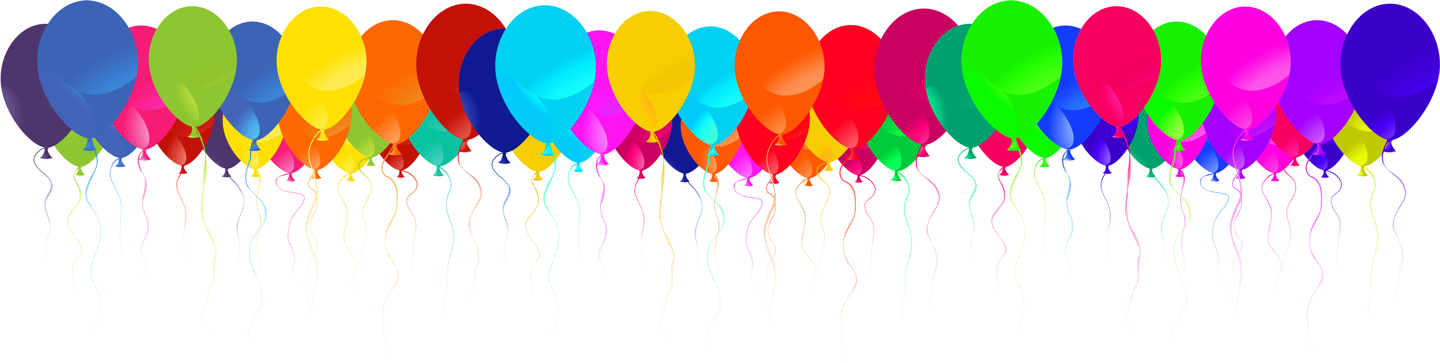 Birthday Balloon Border Clip Art - Birthday Balloon Border Clip Art (5100x3300)