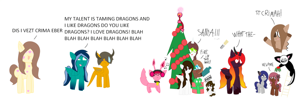 Christmas Disaster By Pencildraws789 - Christmas Disaster By Pencildraws789 (1024x336)