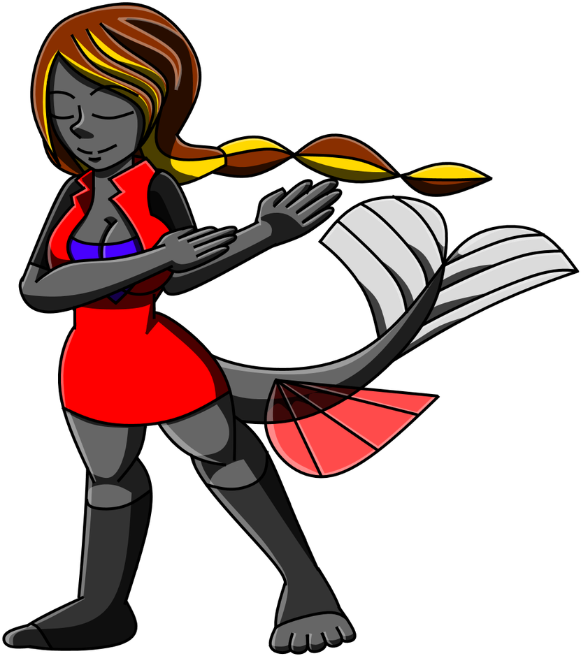 Humanoid Flying Fish Lozen By Leothunderlion - Humanoid Flying Fish Lozen By Leothunderlion (841x950)