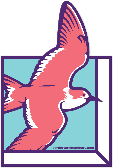 We Have Created Stickers Featuring A Bird Flying Through - We Have Created Stickers Featuring A Bird Flying Through (464x684)