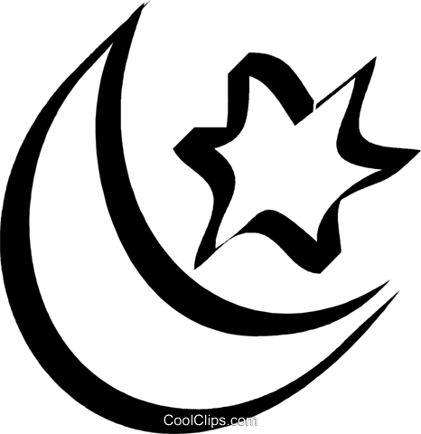 Moon And Stars Royalty Free Vector Clip Art Illustration - Moon And Stars Royalty Free Vector Clip Art Illustration (466x480)