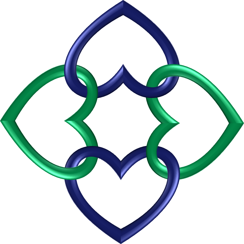 Circle 4 Indigo Green Hearts By Happyare - Circle 4 Indigo Green Hearts By Happyare (812x812)