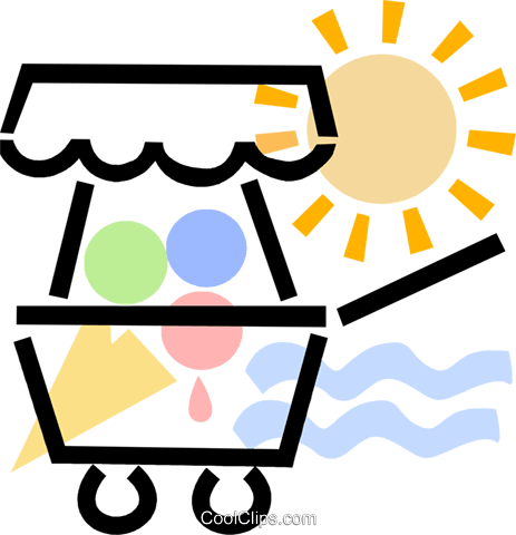 Ice Cream Cart Royalty Free Vector Clip - Ice Cream Cart Royalty Free Vector Clip (463x480)