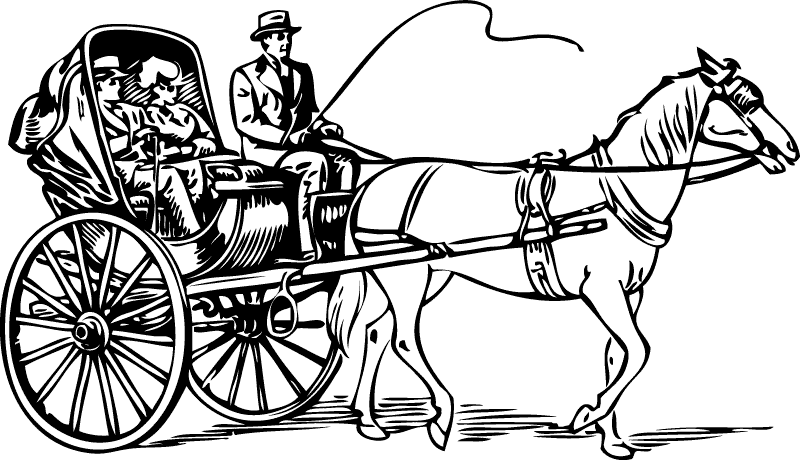 Carriage Horse Car Transprent - Carriage Horse Car Transprent (800x460)